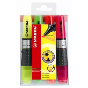   Szövegkiemelő készlet, 2-5 mm, STABILO "Luminator", 4 különböző szín 4 db