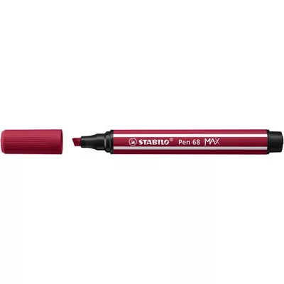 Filctoll, 1-5 mm, vágott hegy, STABILO "Pen 68 MAX", bordó 1 db