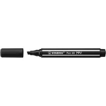   Filctoll, 1-5 mm, vágott hegy, STABILO "Pen 68 MAX", fekete 1 db