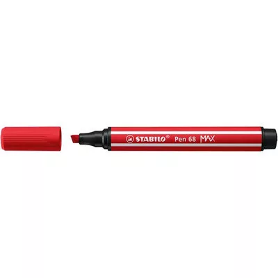 Filctoll, 1-5 mm, vágott hegy, STABILO "Pen 68 MAX", piros 1 db