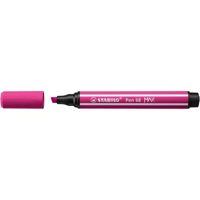 Filctoll, 1-5 mm, vágott hegy, STABILO "Pen 68 MAX", pink 1 db