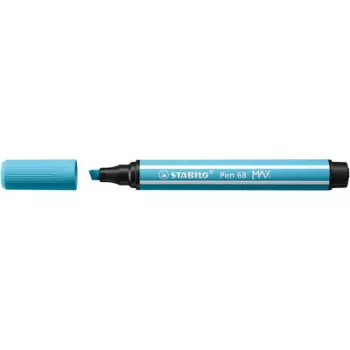   Filctoll, 1-5 mm, vágott hegy, STABILO "Pen 68 MAX", azúrkék 1 db