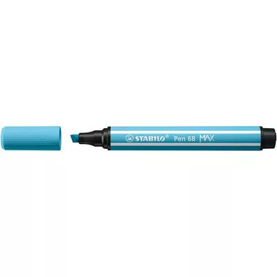 Filctoll, 1-5 mm, vágott hegy, STABILO "Pen 68 MAX", azúrkék 1 db