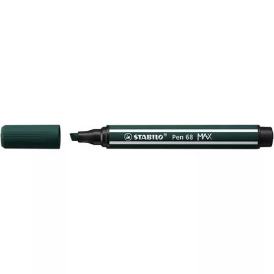 Filctoll, 1-5 mm, vágott hegy, STABILO "Pen 68 MAX", földzöld 1 db