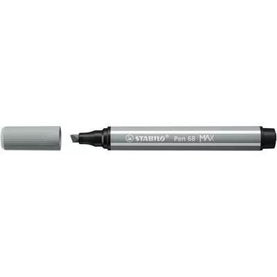 Filctoll, 1-5 mm, vágott hegy, STABILO "Pen 68 MAX", középszürke 1 db