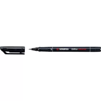   Alkoholos marker, 0,4 mm, STABILO "OHPen S", fekete 1 db