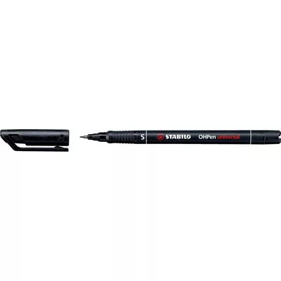 Alkoholos marker, 0,4 mm, STABILO "OHPen S", fekete 1 db