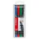 Alkoholos marker készlet, 0,4 mm, STABILO "OHPen S", 4 különböző szín 4 db