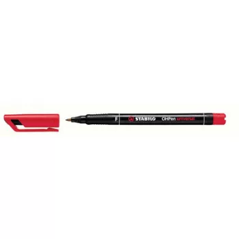   Alkoholos marker, 0,7 mm, STABILO "OHPen F", piros 1 db
