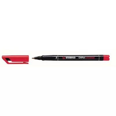 Alkoholos marker, 0,7 mm, STABILO "OHPen F", piros 1 db