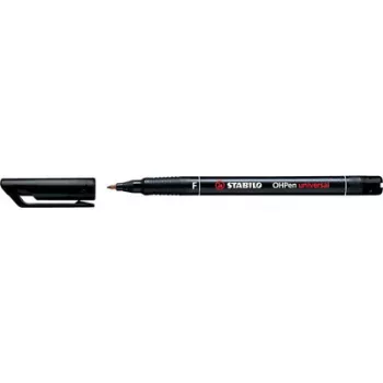   Alkoholos marker, 0,7 mm, STABILO "OHPen F", fekete 1 db