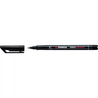 Alkoholos marker, 0,7 mm, STABILO "OHPen F", fekete 1 db