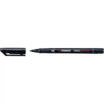 Alkoholos marker, 1 mm, STABILO "OHPen M", fekete 1 db