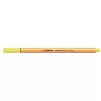 Tűfilc, 0,4 mm, STABILO "Point 88", neon sárga 1 db