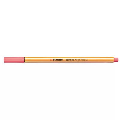 Tűfilc, 0,4 mm, STABILO "Point 88", neon piros 1 db