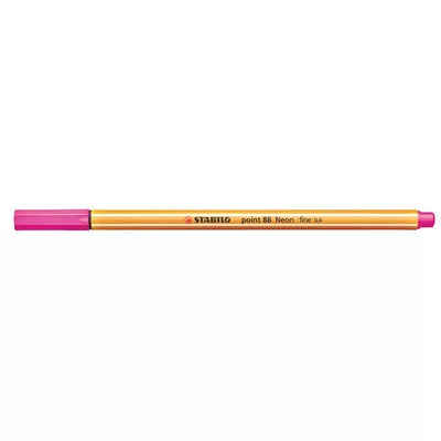 Tűfilc, 0,4 mm, STABILO "Point 88", neon rózsaszín 1 db