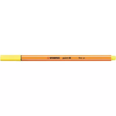 Tűfilc, 0,4 mm, STABILO "Point 88", citromsárga 1 db