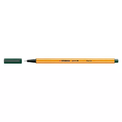 Tűfilc, 0,4 mm, STABILO "Point 88", sötétzöld 1 db