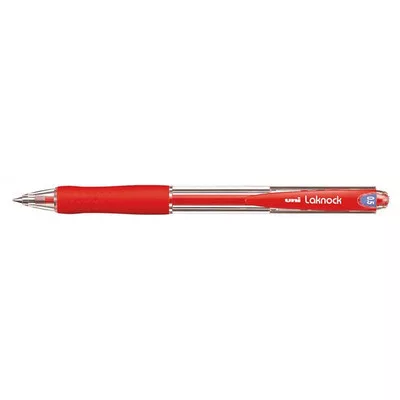 Golyóstoll, 0,3 mm, nyomógombos, UNI "SN-100 Laknock", piros 1 db