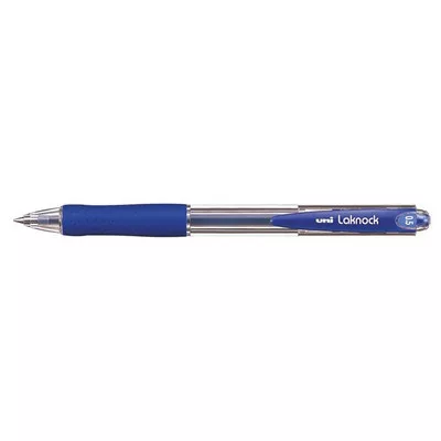 Golyóstoll, 0,3 mm, nyomógombos, UNI "SN-100 Laknock", kék 1 db
