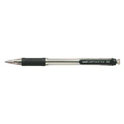 Golyóstoll, 0,4 mm, nyomógombos, UNI "SN-101 Laknock Fine", fekete 1 db