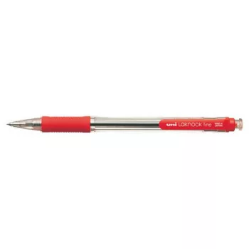   Golyóstoll, 0,4 mm, nyomógombos, UNI "SN-101 Laknock Fine", piros 1 db