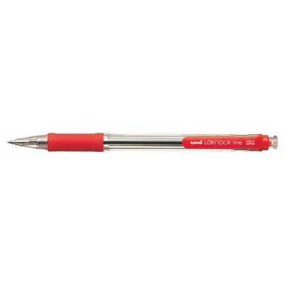 Golyóstoll, 0,4 mm, nyomógombos, UNI "SN-101 Laknock Fine", piros 1 db