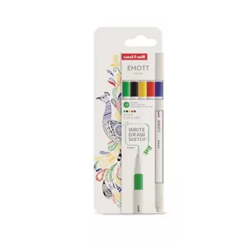   Tűfilc készlet, 0,4 mm, UNI "Emott Vivid", 5 különböző szín 5 db