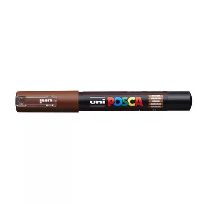 Dekormarker, 0,7-1,0 mm, UNI "Posca PC-1M", barna 1 db