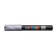 Dekormarker, 0,7-1,0 mm, UNI "Posca PC-1M", ezüst 1 db