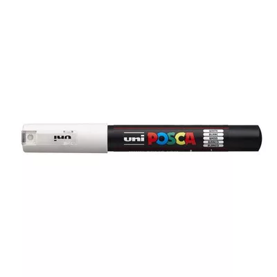 Dekormarker, 0,7-1,0 mm, UNI "Posca PC-1M", fehér 1 db