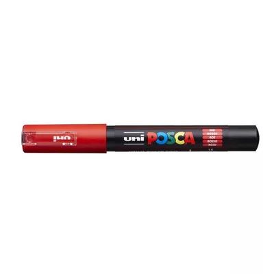 Dekormarker, 0,7-1,0 mm, UNI "Posca PC-1M", piros 1 db