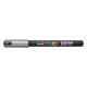 Dekormarker, 0,7 mm, UNI "Posca PC-1MR", ezüst 1 db