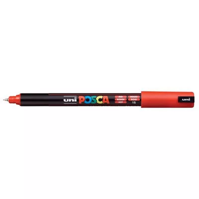 Dekormarker, 0,7 mm, UNI "Posca PC-1MR", piros 1 db