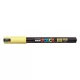 Dekormarker, 0,7 mm, UNI "Posca PC-1MR", sárga 1 db