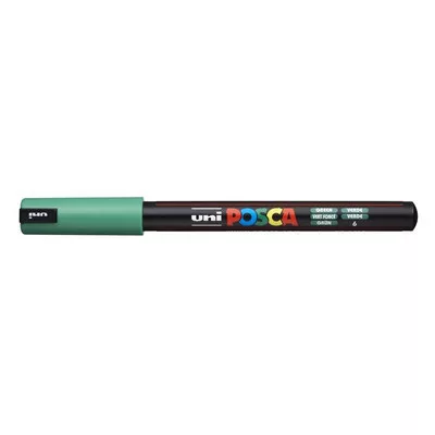 Dekormarker, 0,7 mm, UNI "Posca PC-1MR", zöld 1 db