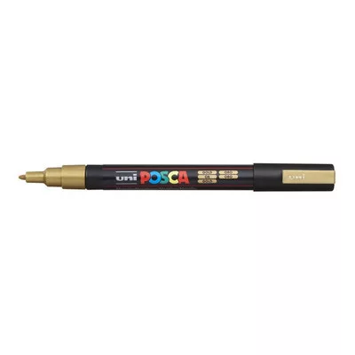 Dekormarker, 0,9-1,3 mm, UNI "Posca PC-3M", arany 1 db