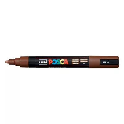 Dekormarker, 0,9-1,3 mm, UNI "Posca PC-3M", barna 1 db