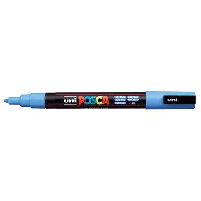 Dekormarker, 0,9-1,3 mm, UNI "Posca PC-3M", égszínkék 1 db