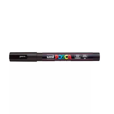 Dekormarker, 0,9-1,3 mm, UNI "Posca PC-3M", fekete 1 db