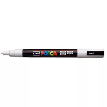   Dekormarker, 0,9-1,3 mm, UNI "Posca PC-3M", fehér 1 db