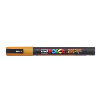 Dekormarker, 0,9-1,3 mm, UNI"Posca PC-3ML", fényes narancs 1 db