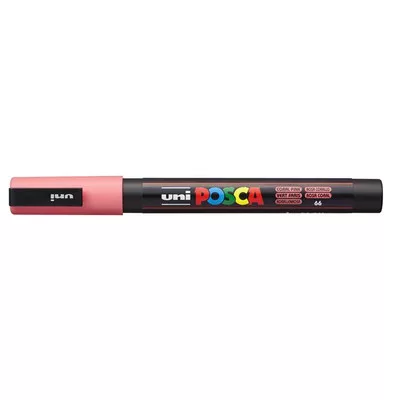 Dekormarker, 0,9-1,3 mm, UNI "Posca PC-3M", korall 1 db