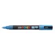 Dekormarker, 0,9-1,3 mm, UNI "Posca PC-3ML", fényes kék 1 db