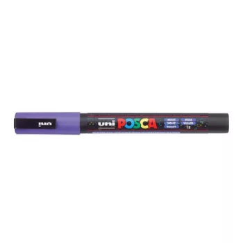   Dekormarker, 0,9-1,3 mm, UNI "Posca PC-3ML", fényes lila 1 db