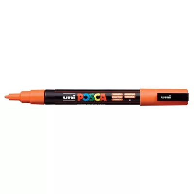 Dekormarker, 0,9-1,3 mm, UNI "Posca PC-3M", narancssárga 1 db