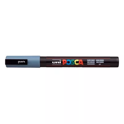 Dekormarker, 0,9-1,3 mm, UNI "Posca PC-3M", palaszürke 1 db