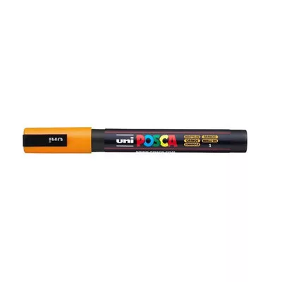 Dekormarker, 0,9-1,3 mm, UNI "Posca PC-3M", ragyogó sárga 1 db