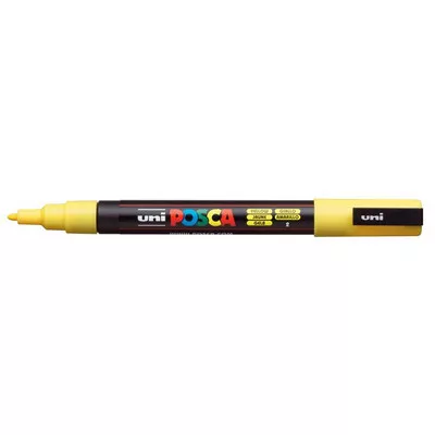 Dekormarker, 0,9-1,3 mm, UNI "Posca PC-3M", sárga 1 db