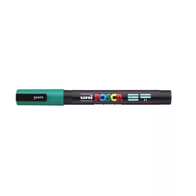 Dekormarker, 0,9-1,3 mm, UNI "Posca PC-3M", smaragdzöld 1 db